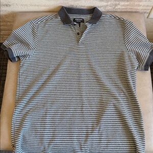 Nordstrom Men's Golf Polo Shirt - Gray Stripes